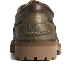 Sperry Top-Sider Men's Authentic Original™ Lug 3-Eye Boat Shoe Olive -Sperry Top-Sider Sales STS25301 90