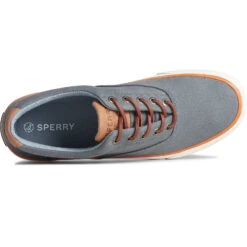Sperry Top-Sider Men's Striper II CVO Twill Sneaker Light Blue -Sperry Top-Sider Sales STS25424 TOP