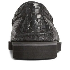 Sperry Top-Sider Men's Authentic Original™ Penny Double Sole Croc Embossed Loafer Black -Sperry Top-Sider Sales STS25453 90