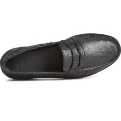 Sperry Top-Sider Men's Authentic Original™ Penny Double Sole Croc Embossed Loafer Black -Sperry Top-Sider Sales STS25453 TOP