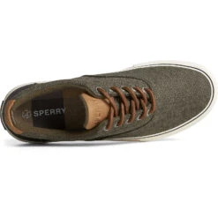 Sperry Top-Sider Men's Seacycled™ Striper Storm CVO Sneaker Olive -Sperry Top-Sider Sales STS25466 TOP