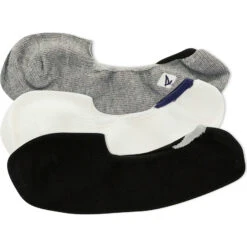 Sperry Top-Sider Men's Feed Stripe 3-Pack Liner Charcoal/Black