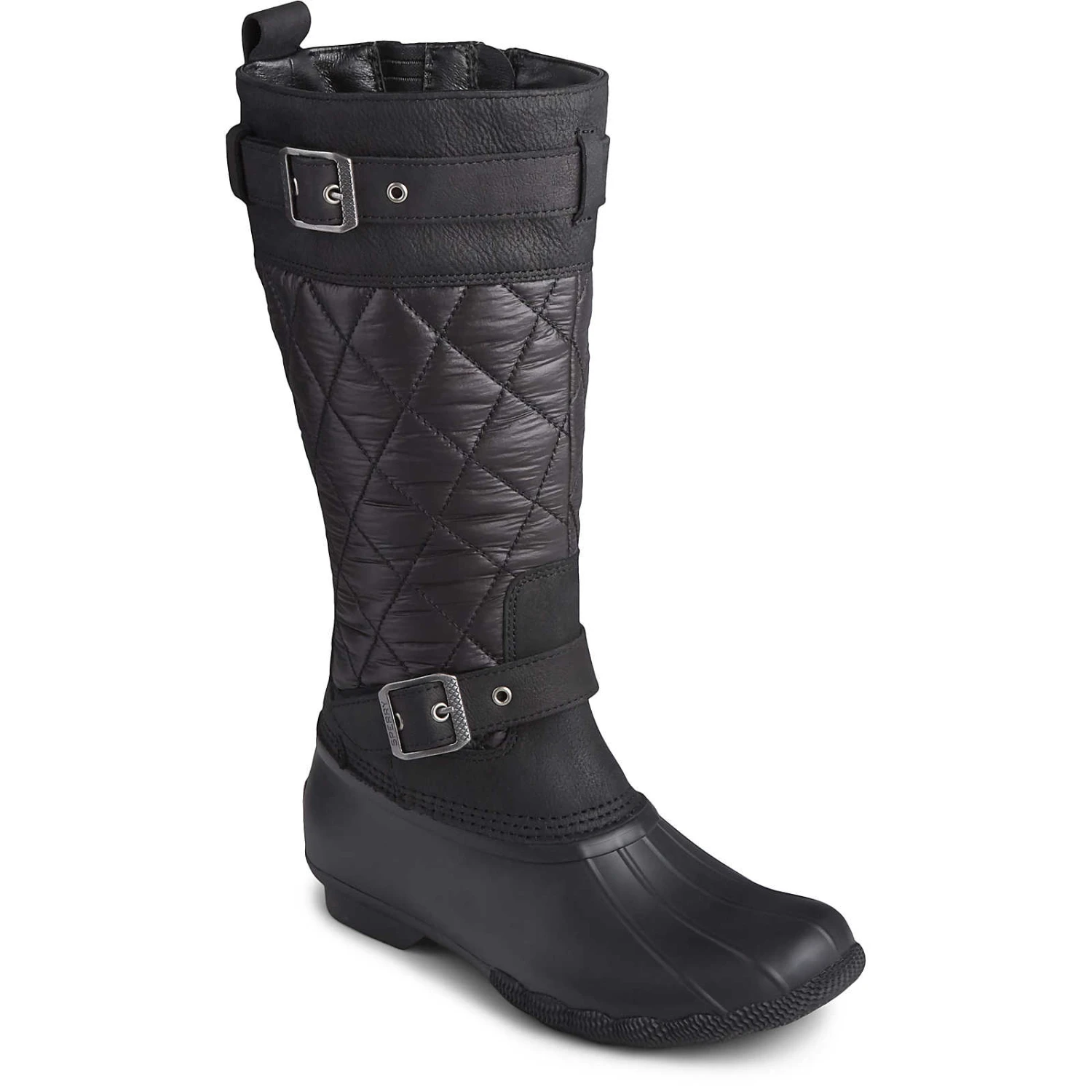 Sperry Top-Sider Women's Saltwater Tall Nylon Duck Boot Black 4 Sperry Top-Sider Women's Saltwater Tall Nylon Duck Boot Black - Image 2