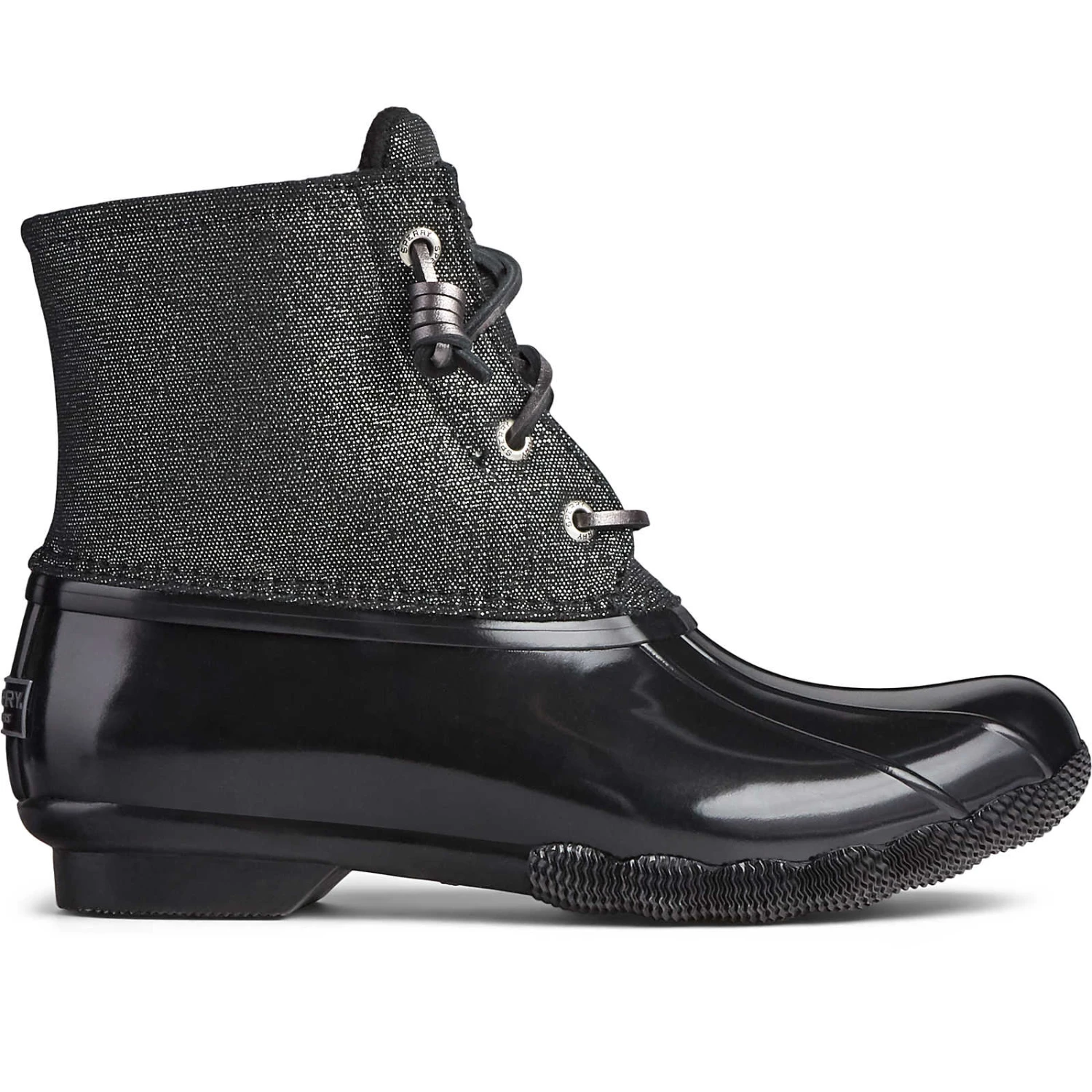 Sperry Top-Sider Women's Saltwater Sparkle Duck Boot Black/Silver 3 Sperry Top-Sider Women's Saltwater Sparkle Duck Boot Black/Silver