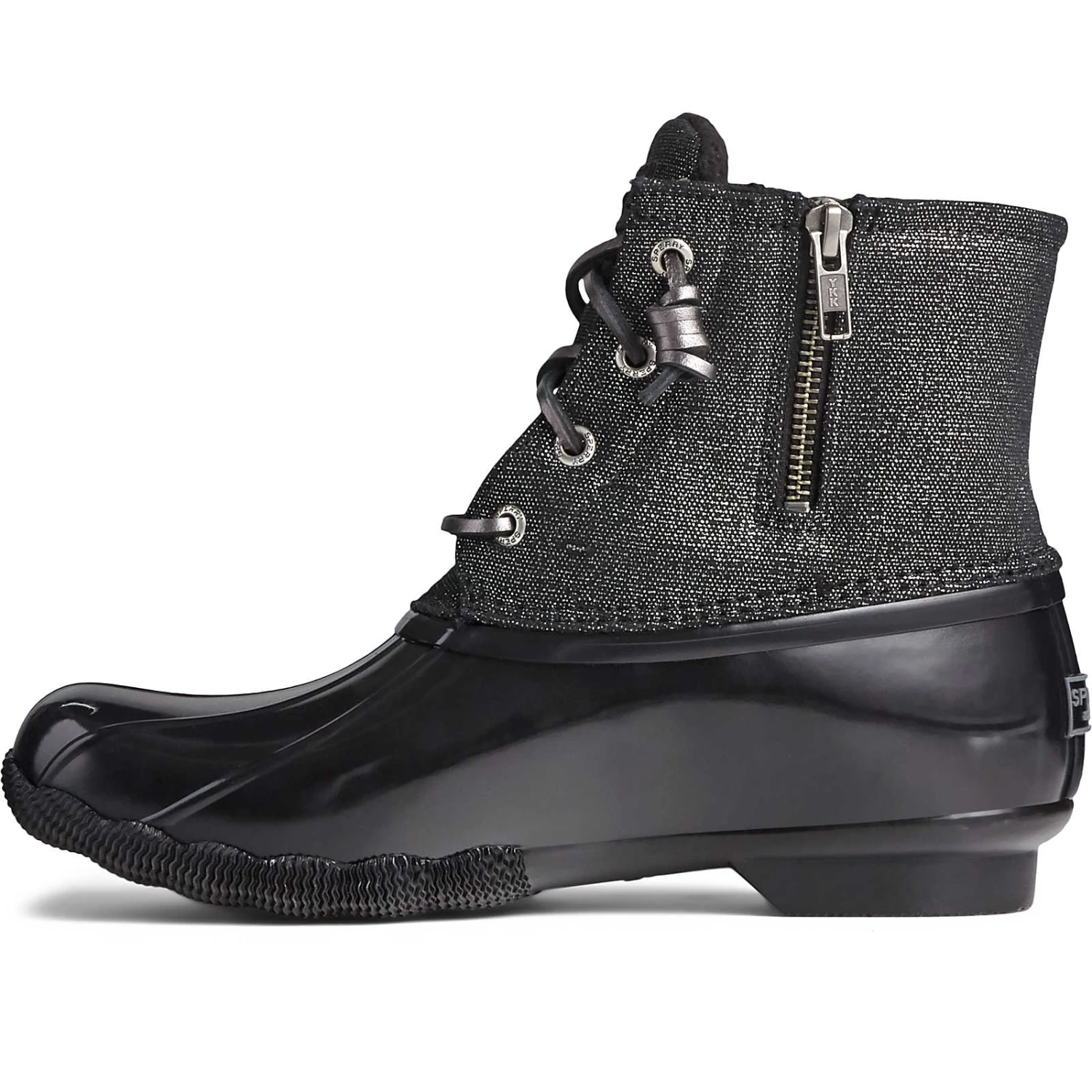 Sperry Top-Sider Women's Saltwater Sparkle Duck Boot Black/Silver 6 Sperry Top-Sider Women's Saltwater Sparkle Duck Boot Black/Silver - Image 4