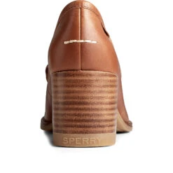 Sperry Top-Sider Women's Seaport Penny Heel Leather Loafer Tan -Sperry Top-Sider Sales STS86537 90