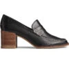 Sperry Top-Sider Women's Seaport Penny Heel Leather Loafer Black