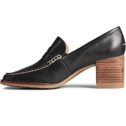 Sperry Top-Sider Women's Seaport Penny Heel Leather Loafer Black -Sperry Top-Sider Sales STS86538 180