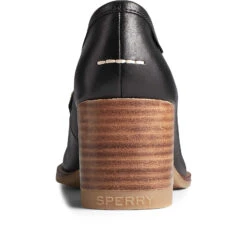 Sperry Top-Sider Women's Seaport Penny Heel Leather Loafer Black -Sperry Top-Sider Sales STS86538 90