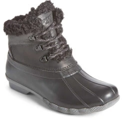 Sperry Top-Sider Women's Saltwater Alpine Leather Duck Boot Black -Sperry Top-Sider Sales STS86690