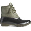Sperry Top-Sider Women's Saltwater Puff Nylon Quilted Duck Boot Olive -Sperry Top-Sider Sales STS86710 000