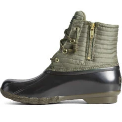 Sperry Top-Sider Women's Saltwater Puff Nylon Quilted Duck Boot Olive -Sperry Top-Sider Sales STS86710 180