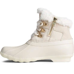 Sperry Top-Sider Women's Saltwater Alpine Leather Duck Boot Ivory -Sperry Top-Sider Sales STS87059 180