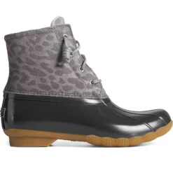 Sperry Top-Sider Women's Saltwater Cheetah Duck Boot Grey