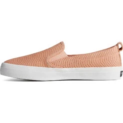 Sperry Top-Sider Women's Crest Twin Gore Leather Wave Perforated Sneaker Peach -Sperry Top-Sider Sales STS87154 180