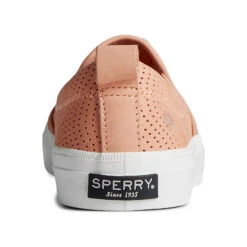 Sperry Top-Sider Women's Crest Twin Gore Leather Wave Perforated Sneaker Peach -Sperry Top-Sider Sales STS87154 90