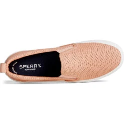 Sperry Top-Sider Women's Crest Twin Gore Leather Wave Perforated Sneaker Peach -Sperry Top-Sider Sales STS87154 TOP