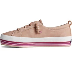 Sperry Top-Sider Women's Crest Vibe Platform Stripe Sneaker Pink -Sperry Top-Sider Sales STS87182 180