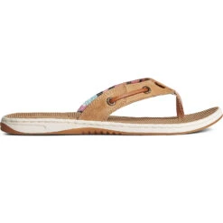 Sperry Top-Sider Women's Seafish Leather Flip Flop Tan