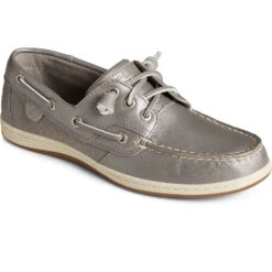 Sperry Top-Sider Women's Songfish Pearlized Boat Shoe Silver -Sperry Top-Sider Sales STS87441