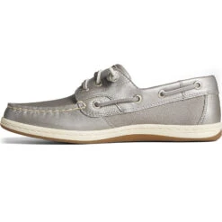 Sperry Top-Sider Women's Songfish Pearlized Boat Shoe Silver -Sperry Top-Sider Sales STS87441 180