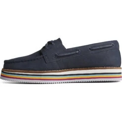 Sperry Top-Sider Women's Authentic Original™ Stacked Boat Shoe Navy -Sperry Top-Sider Sales STS87497 180
