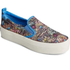 Sperry Top-Sider Women's Sperry X Kerby Crest Twin Gore Utopia Platform Slip On Sneaker Multi -Sperry Top-Sider Sales STS87742 032122
