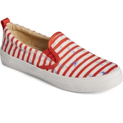 Sperry Top-Sider Women's Sperry X JAWS Crest Twin Gore Stripe Slip On Sneaker Red 12 Sperry Top-Sider Women's Sperry X JAWS Crest Twin Gore Stripe Slip On Sneaker Red -Sperry Top-Sider Sales STS87746