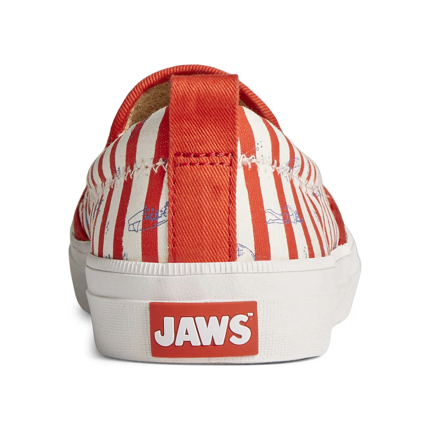 Sperry Top-Sider Women's Sperry X JAWS Crest Twin Gore Stripe Slip On Sneaker Red 7 Sperry Top-Sider Women's Sperry X JAWS Crest Twin Gore Stripe Slip On Sneaker Red - Image 5