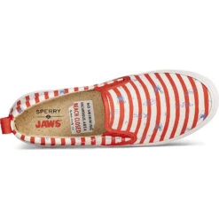 Sperry Top-Sider Women's Sperry X JAWS Crest Twin Gore Stripe Slip On Sneaker Red 16 Sperry Top-Sider Women's Sperry X JAWS Crest Twin Gore Stripe Slip On Sneaker Red -Sperry Top-Sider Sales STS87746 TOP