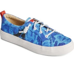 Sperry Top-Sider Women's Sperry X JAWS Crest Vibe Shark Sneaker Blue -Sperry Top-Sider Sales STS87748