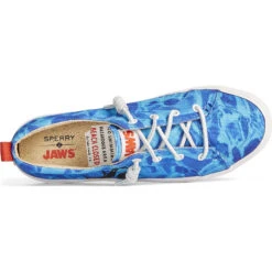 Sperry Top-Sider Women's Sperry X JAWS Crest Vibe Shark Sneaker Blue -Sperry Top-Sider Sales STS87748 TOP