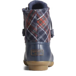 Sperry Top-Sider Women's Saltwater Plaid Wool Duck Boot Navy -Sperry Top-Sider Sales STS87765 90
