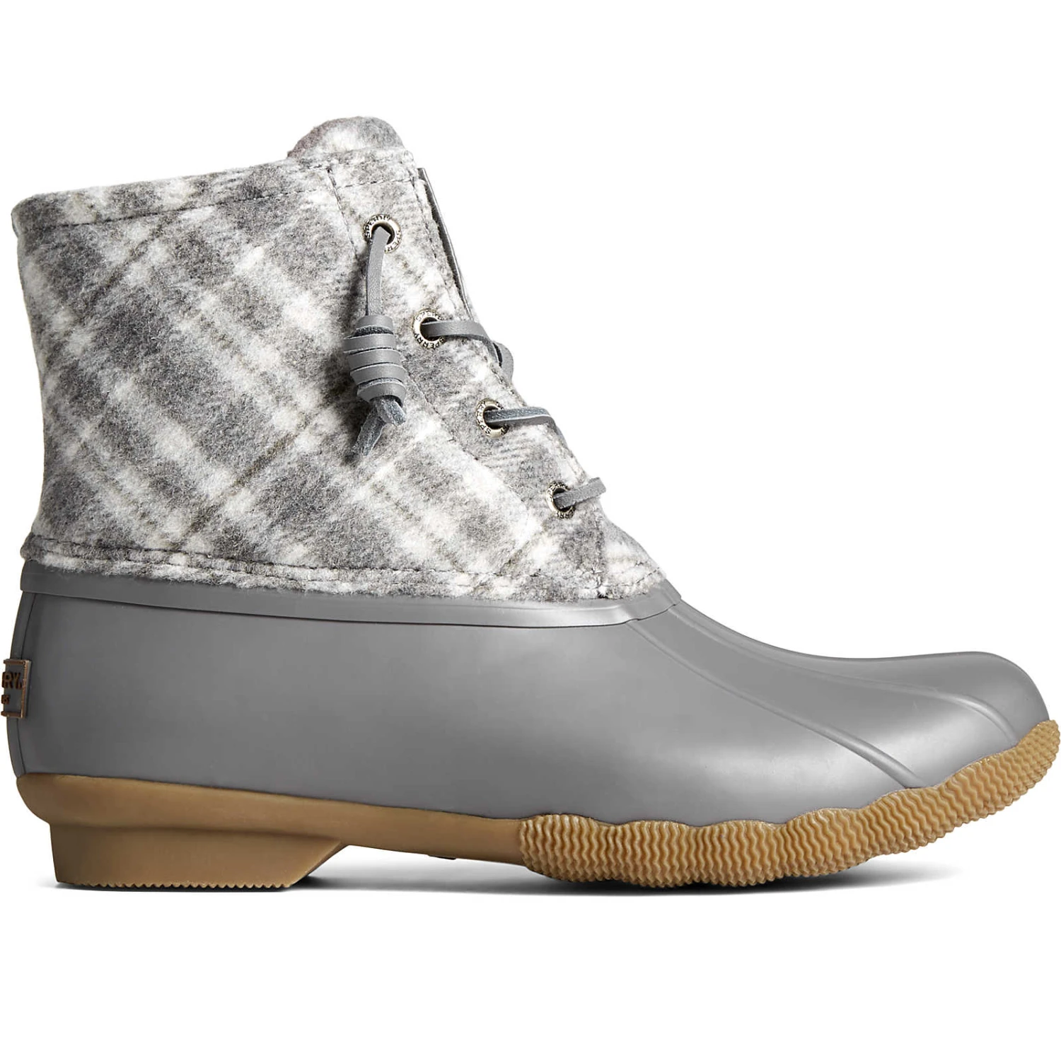 Sperry Top-Sider Women's Saltwater Plaid Wool Duck Boot Grey 3 Sperry Top-Sider Women's Saltwater Plaid Wool Duck Boot Grey