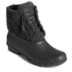 Sperry Top-Sider Women's Saltwater Sherpa Duck Boot Black -Sperry Top-Sider Sales STS87769