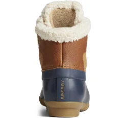 Sperry Top-Sider Women's Saltwater Alpine Leather Duck Boot Tan/Navy -Sperry Top-Sider Sales STS87778 90