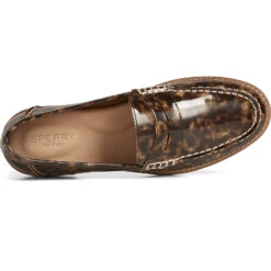 Sperry Top-Sider Women's Seaport Penny Tortoise Leather Loafer Brown -Sperry Top-Sider Sales STS87834 TOP