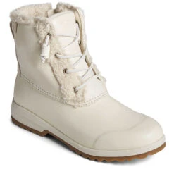 Sperry Top-Sider Women's Maritime Repel Teddy Trim Snow Boot Ivory -Sperry Top-Sider Sales STS87891