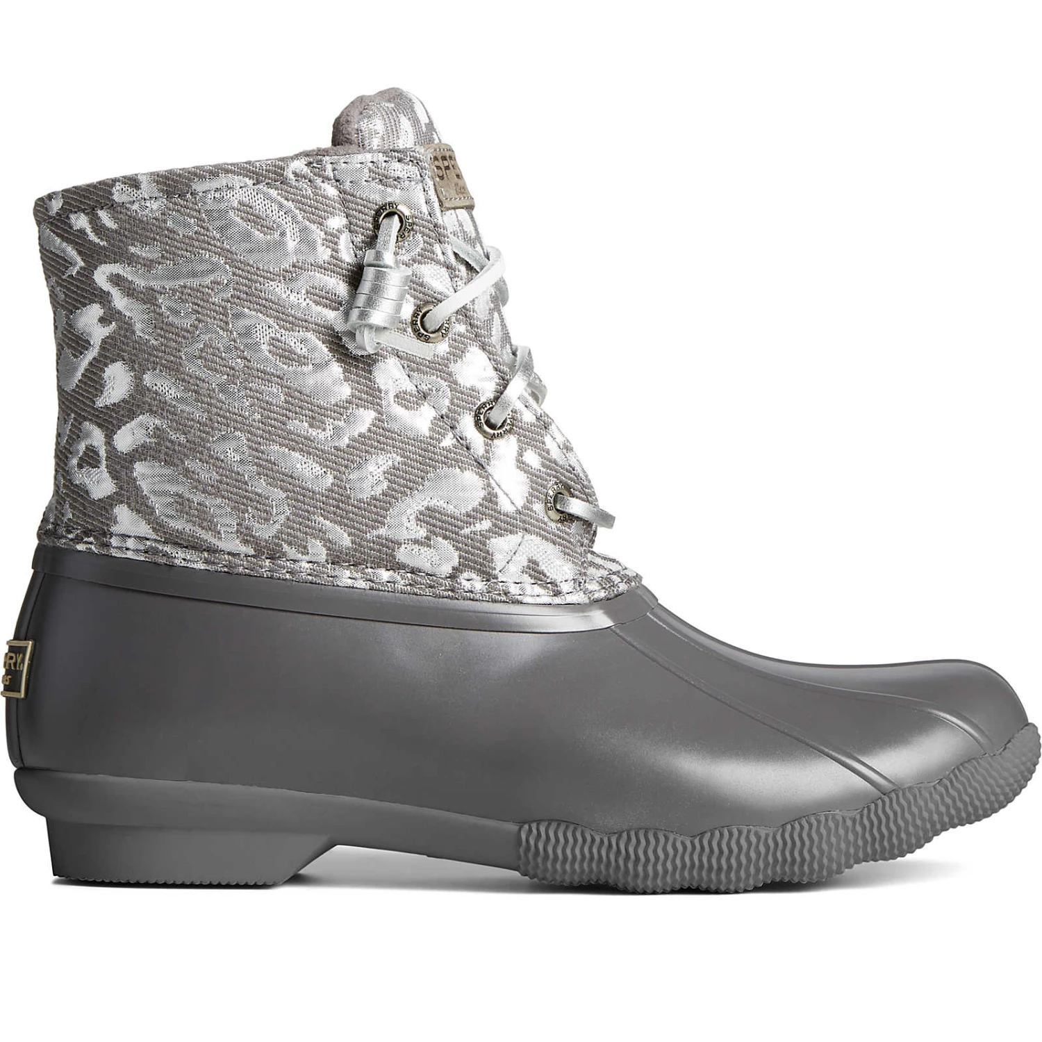 Sperry Top-Sider Women's Saltwater Metallic Jacquard Duck Boot Silver 3 Sperry Top-Sider Women's Saltwater Metallic Jacquard Duck Boot Silver
