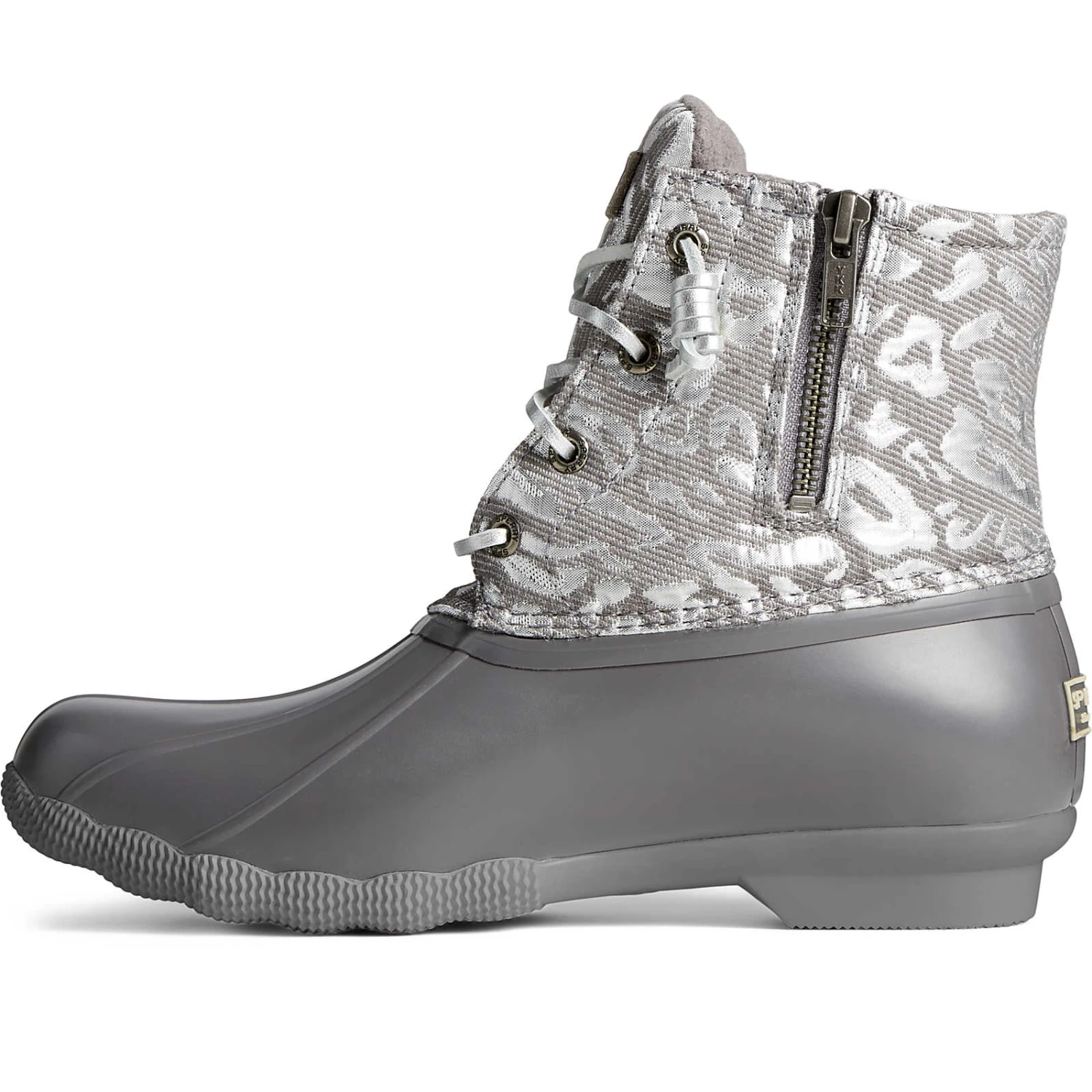 Sperry Top-Sider Women's Saltwater Metallic Jacquard Duck Boot Silver 5 Sperry Top-Sider Women's Saltwater Metallic Jacquard Duck Boot Silver - Image 3