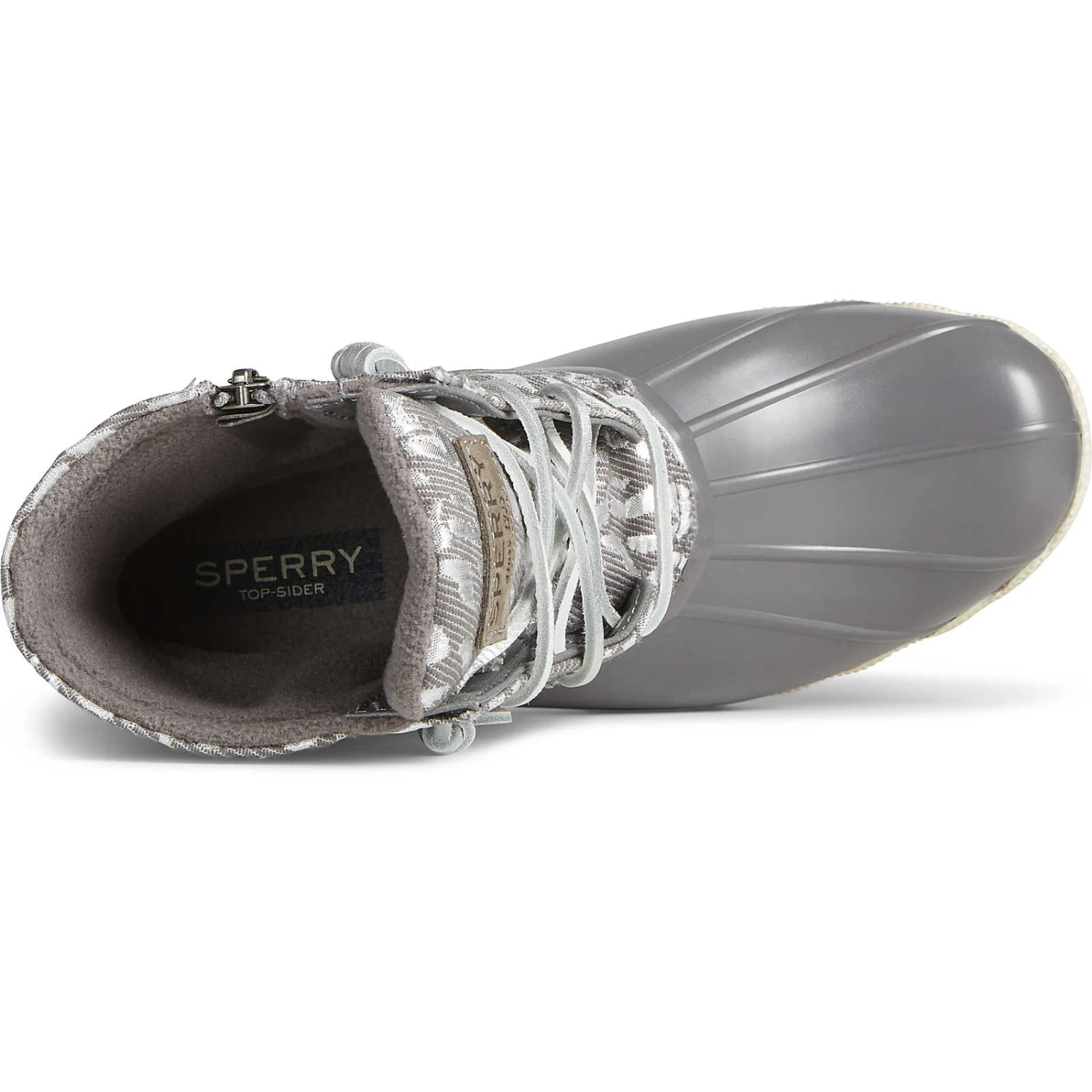 Sperry Top-Sider Women's Saltwater Metallic Jacquard Duck Boot Silver 7 Sperry Top-Sider Women's Saltwater Metallic Jacquard Duck Boot Silver - Image 5