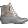 Sperry Top-Sider Women's Saltwater Metallic Leather Duck Boot Silver -Sperry Top-Sider Sales STS87902 000