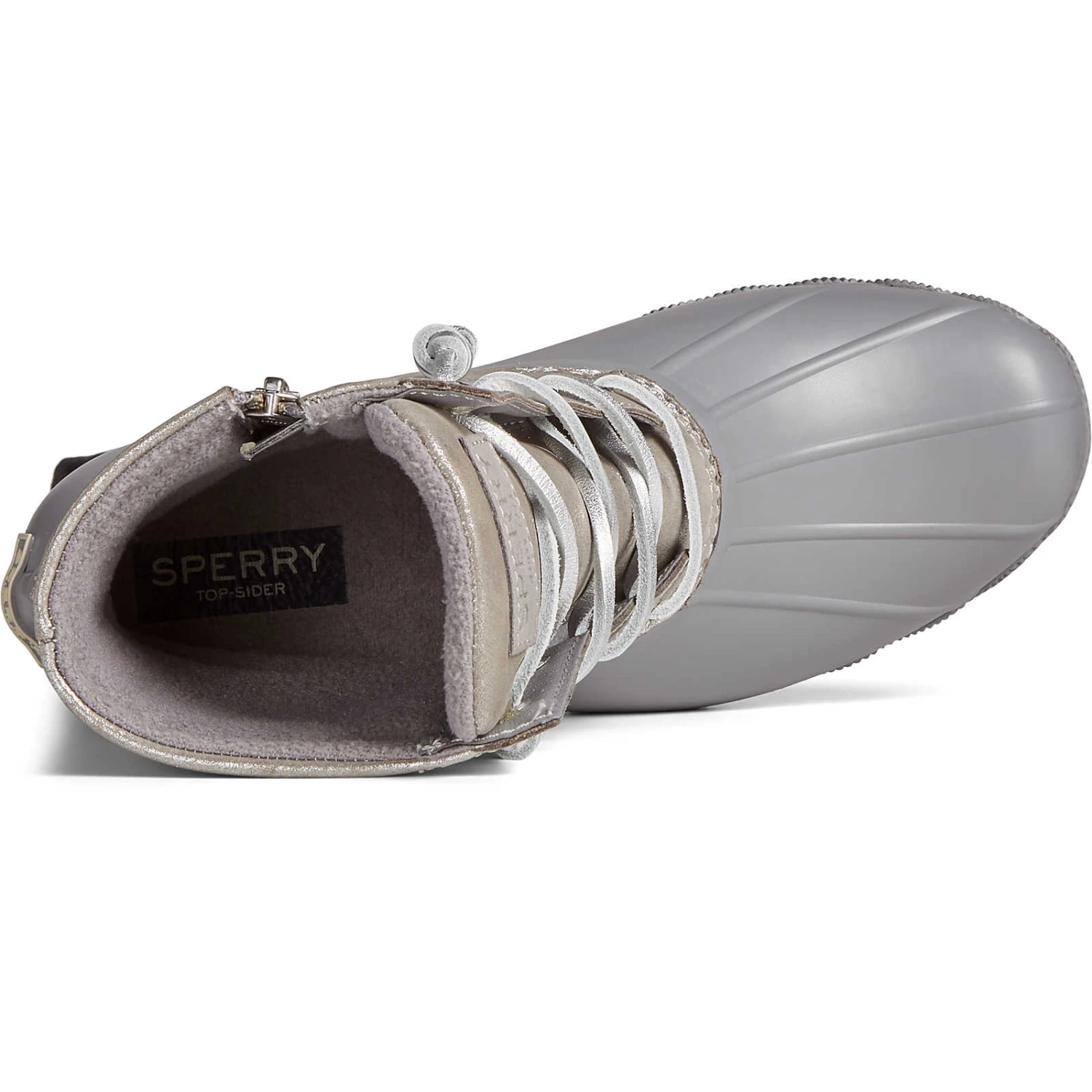 Sperry Top-Sider Women's Saltwater Metallic Leather Duck Boot Silver 7 Sperry Top-Sider Women's Saltwater Metallic Leather Duck Boot Silver - Image 5