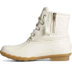 Sperry Top-Sider Women's SeaCycled™ Saltwater Nylon Duck Boot Ivory -Sperry Top-Sider Sales STS87938 180