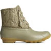 Sperry Top-Sider Women's SeaCycled™ Saltwater Nylon Duck Boot Green -Sperry Top-Sider Sales STS87940 000