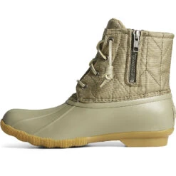 Sperry Top-Sider Women's SeaCycled™ Saltwater Nylon Duck Boot Green -Sperry Top-Sider Sales STS87940 180