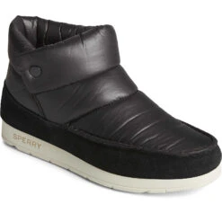 Sperry Top-Sider Women's Moc-Sider Nylon Bootie Black -Sperry Top-Sider Sales STS87981