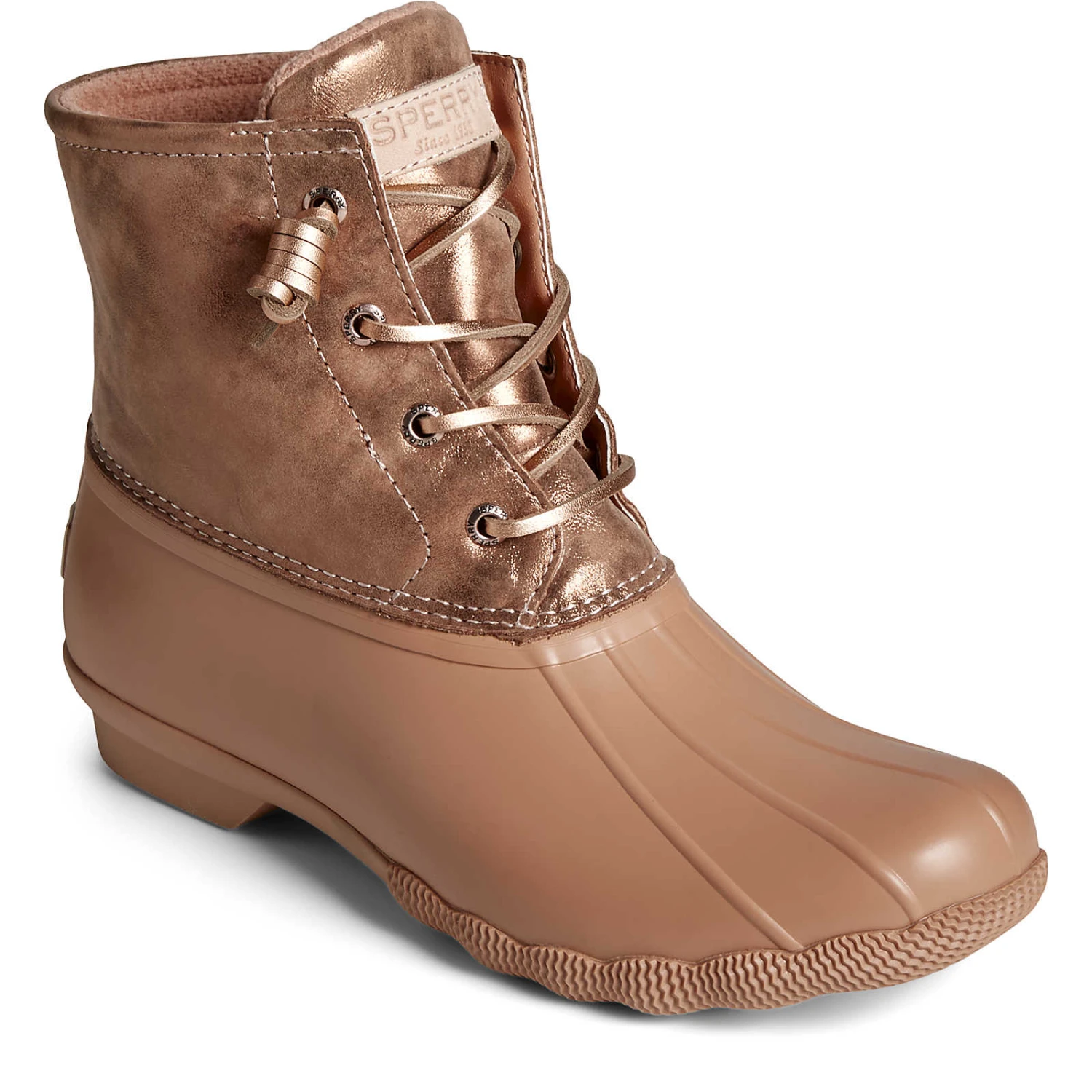 Sperry Top-Sider Women's Saltwater Metallic Leather Duck Boot Rose 4 Sperry Top-Sider Women's Saltwater Metallic Leather Duck Boot Rose - Image 2