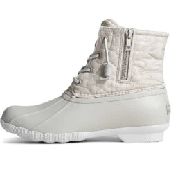 Sperry Top-Sider Women's Saltwater Jersey Quilt Duck Boot Grey -Sperry Top-Sider Sales STS88079 180