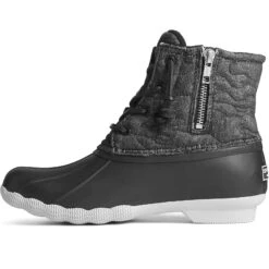 Sperry Top-Sider Women's Saltwater Jersey Quilt Duck Boot Black -Sperry Top-Sider Sales STS88080 180